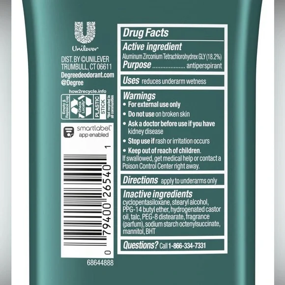 Degree Men Original Antiperspirant Deodorant for Men, Pack of 3, Cool Rush 2.7oz - Picture 2 of 8